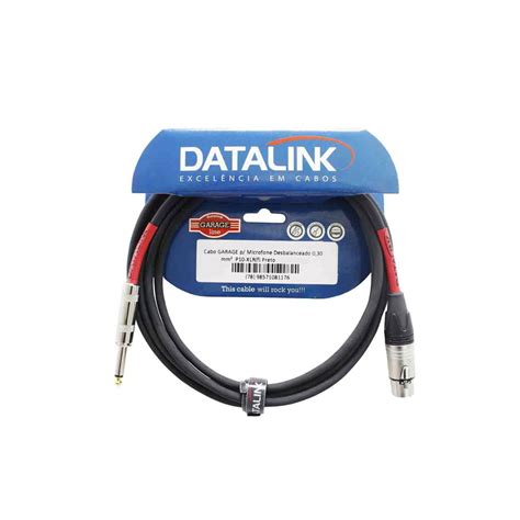 Cabo Para Microfone Datalink Garage XLR P10 5 Metros