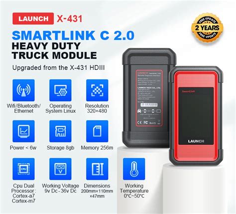 Launch X Hd Smartlink C Heavy Duty Truck Module Bluetooth