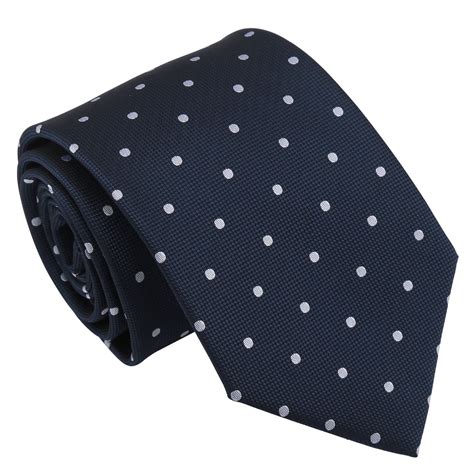 Navy Blue Polka Dot Modern Classic Tie