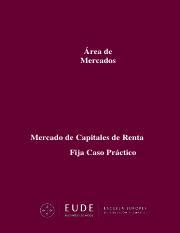 Mercados de Capitales Caso práctico pdf Área de Mercados Mercado de