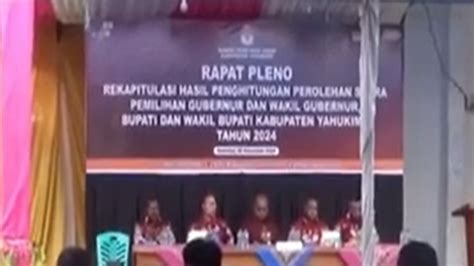 Hasil Rekapitulasi Pilbup Yahukimo 2024 Pasangan Petahana Didimus