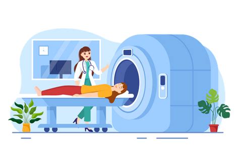 Best Female Doctor Take Mri Scan Illustration Download In Png And Vector