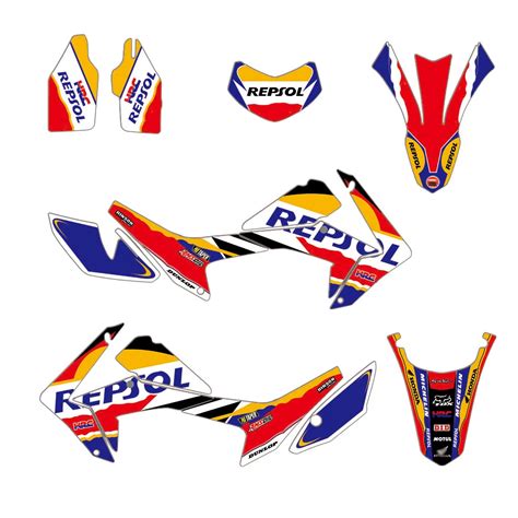 Motorcycle Team Graphic Backgrounds Decal Sticker Kits For Honda Crf