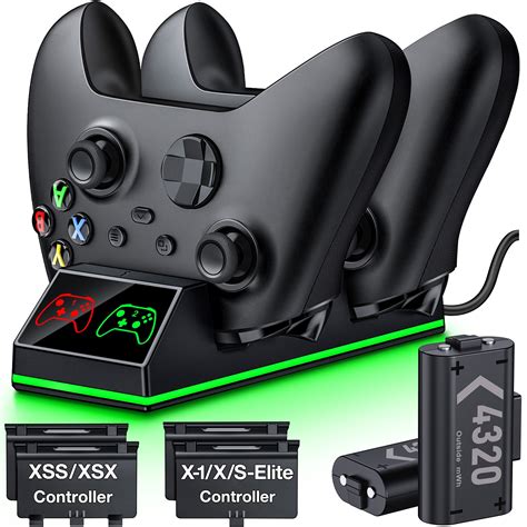 Esywen Xbox Series X S Controller Charger With 2 Rechargeable Battery Packs