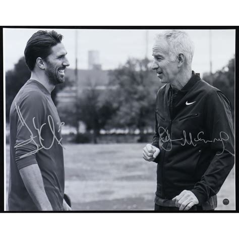 Henrik Lundqvist John McEnroe Signed 11x14 Photo Steiner Pristine