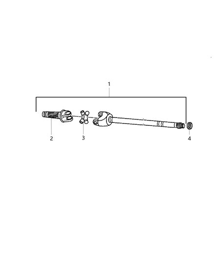 Front Axle Shafts 2005 Dodge Ram 2500