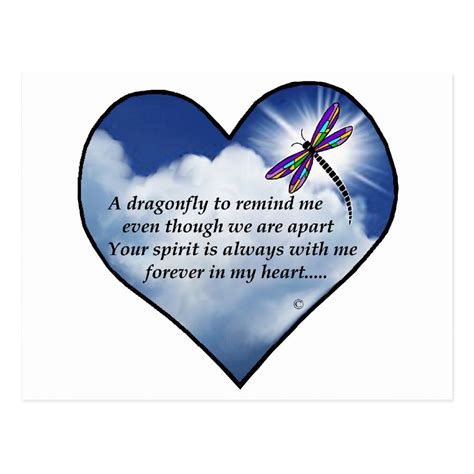 Dragonfly Heart Poem Postcard | Zazzle.com in 2021 | Dragonfly quotes, Heaven poems, Poems