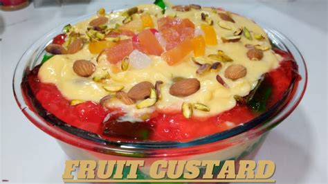 Fruit Custard Recipe Creamy Fruit Delight How To Make Fruit Custard At Home Taweelas