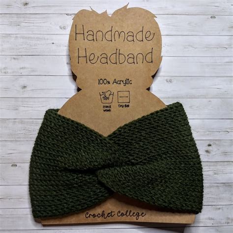 Messy Bun Headband Tag Template Editable Word Template And Etsy