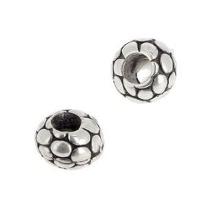 Perle Boule Ballon De Foot Placage Argent Avec Trou De Mm