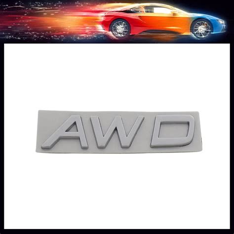 3d Premium Awd Car Hood Fender Trunk Tail Rear Bonnet Nameplate Decal