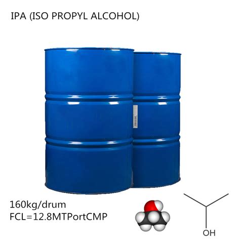 CAS 67 63 0 Isopropyl Alcohol Isopropanol Bulk 160kg Drums Industrial