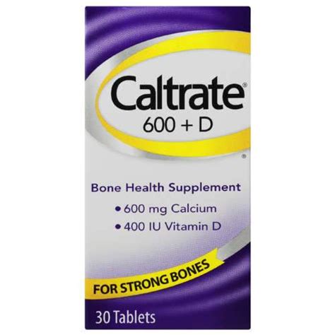 Caltrate 600 D Bone Health Supplement 30 Tablets Med365