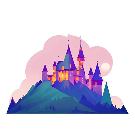 Fairytale Castle In The Clouds Graphic Creative Fabrica