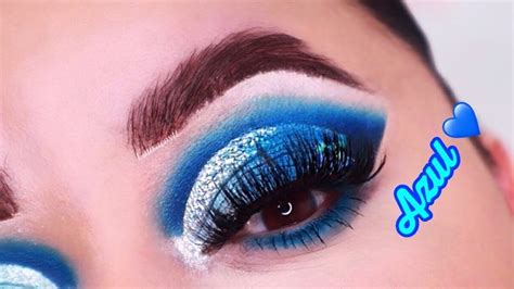 Look De Maquillaje Azul Maquillaje Con Glitter Azul YouTube