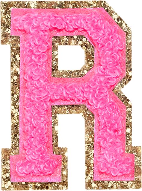 Bubblegum Glitter Varsity Letter Patches Stoney Clover Lane Preppy