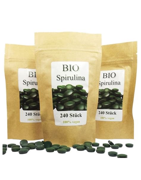 BIO Spirulina Platensis 720 Stück im umweltfreundlichen Beutel