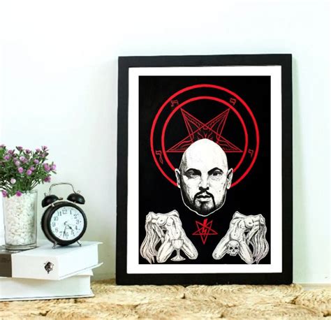 Anton Szandor Lavey A4 Print Occult Art Print Satanic Art Etsy