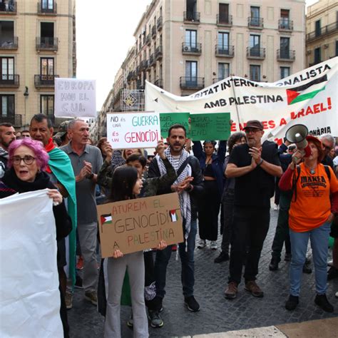 Nueva manifestación en Barcelona en solidaridad con Palestina y contra