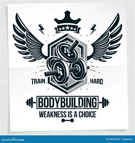 Power Lifting Competition Vector Poster Composed Using Disc Weight