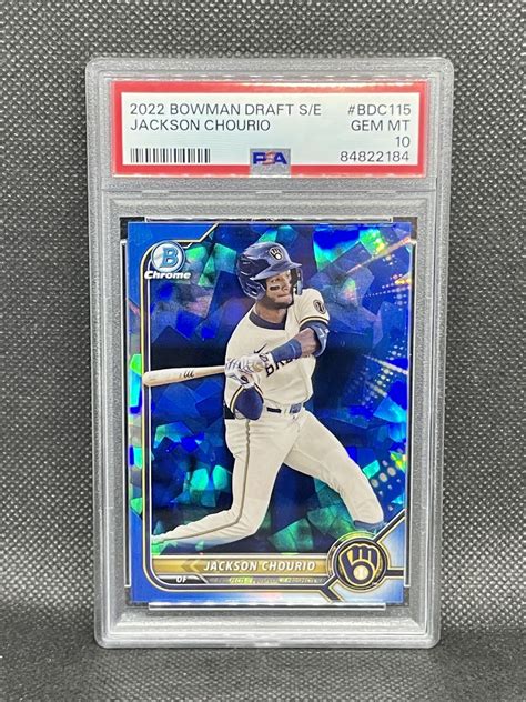 Bowman Draft Chrome Sapphire Edition Bdc Jackson Chourio Psa