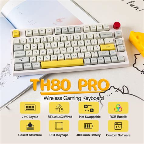 Mua Epomaker Th Pro Hot Swap Rgb Ghz Bluetooth Wired Mechanical Keyboard With Mda