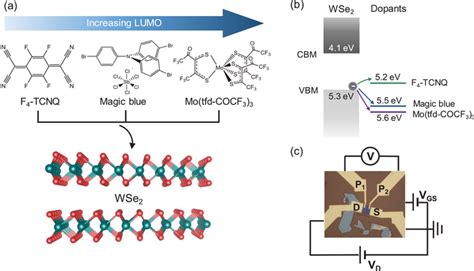 A The Lattice Structure Of Wse2 And The Molecular Structures Of