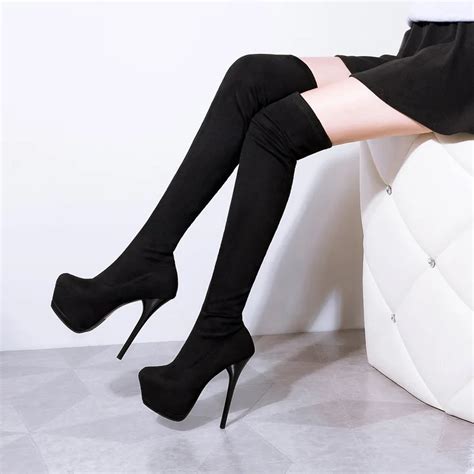 Women Boots 2017 Autumn Winter Hot Fashion Ladies Sexy Knee High Boots