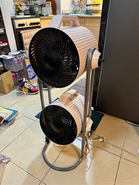 Asahi Adjustable Double Head Electric Fan Furniture Home Living