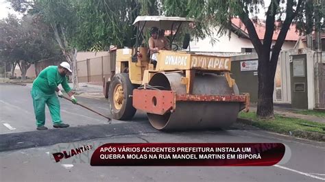 PREFEITURA DE IBIPORÃ INSTALA QUEBRA MOLAS NA RUA MANOEL MARTINS