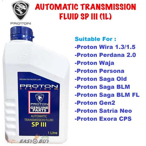 Ms Proton Sp Atf Auto Gear Oil L For Proton Saga Iswara