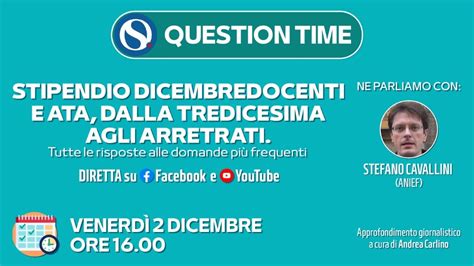 Stipendio Dicembre Docenti E Ata Dalla Tredicesima Agli Arretrati