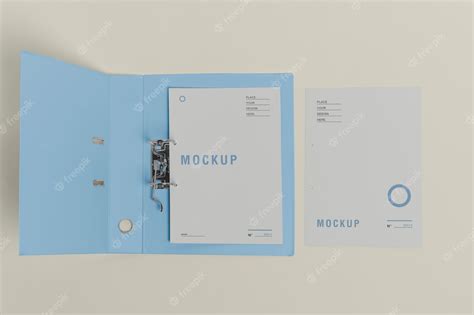 Premium Psd Top View On Ring Binder Mockup