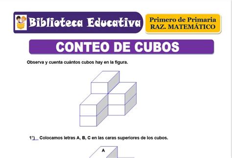 Conteo De Cubos Para Primero De Primaria Biblioteca Educativa