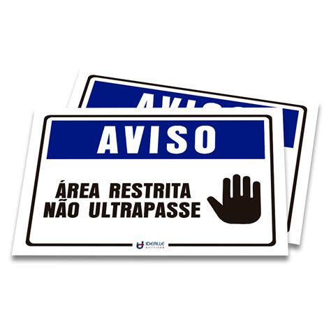 Placa Aviso Rea Restrita N O Ultrapasse Idealle Acrilicos Store