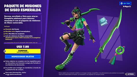 TIENDA BATTLE ROYALE PACK SISEO ESMERALDA ALERTAS SALVAR EL MUNDO