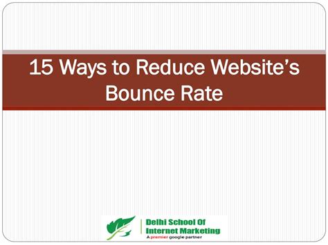 PPT - 15 Ways to Reduce Websiteâ€™s Bounce Rate PowerPoint Presentation