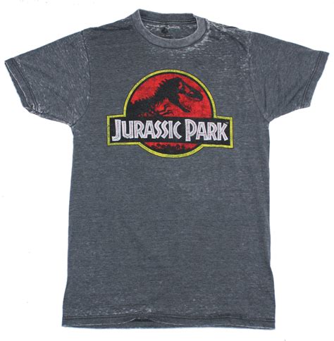 Jurassic Park Mens T Shirt Crisp Full Color Logo Image Small