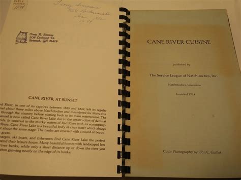 Cane River Cuisine Service League Of Natchitoches Louisiana Cajun