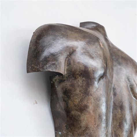 Large Patinated Brass Male Form Sculpture For Sale At Pamono