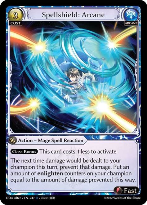 Spellshield: Arcane - Dawn of Ashes Alter Edition - Grand Archive TCG