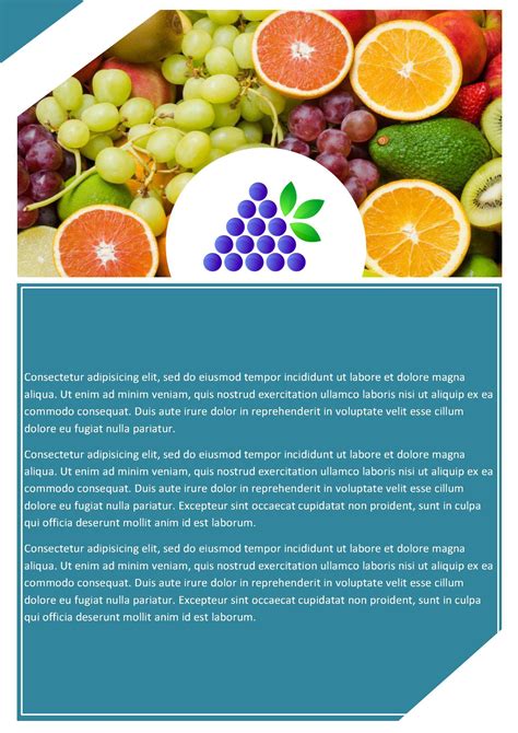 WORD Of Fresh Fruit Newsletter Docx WPS Free Templates