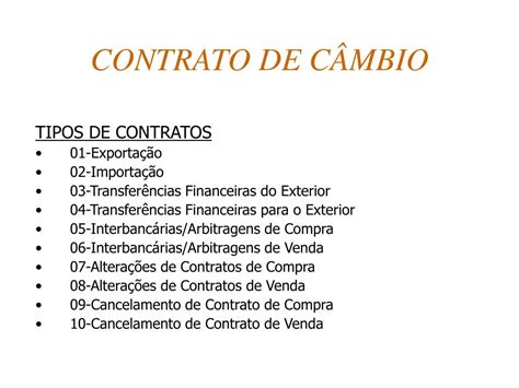 PPT TEORIA E PRÁTICA CAMBIAL CURSO DE COMERCIO EXTERIOR PowerPoint