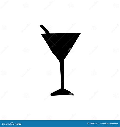 Silueta De Coctel Martini Negro Vectorial Stock De Ilustraci N