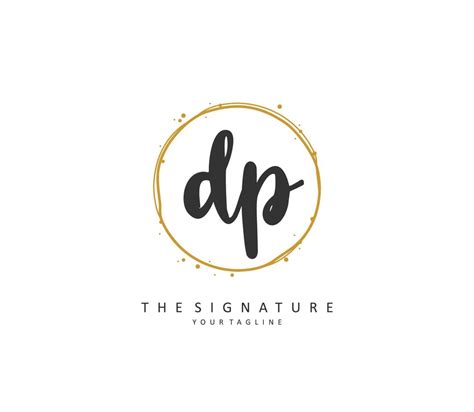 Dp Initial Letter Handwriting And Signature Logo A Concept Handwriting