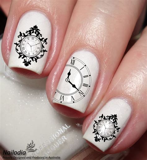 Clock Nail Art Sticker By Nailodia On Etsy Nail Art Designs Nail Art