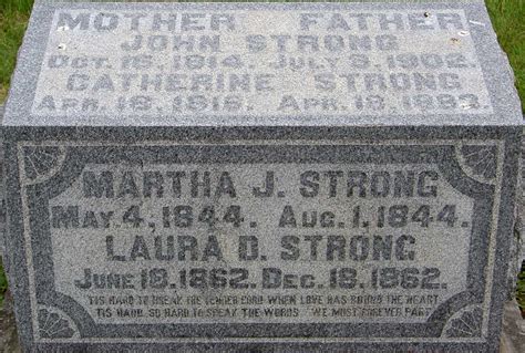 Martha J Strong 1844 1844 Find A Grave Memorial