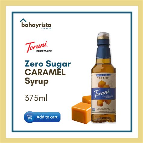 Torani Puremade Zero Sugar Caramel Syrup 375ml Best By Dec 2024 Shopee Philippines