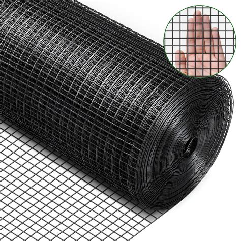 Black Hardware Cloth Inch X Ft Gauge Pvc Coated Mesh For