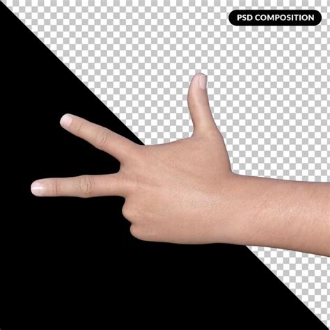 Premium Psd Hand Gesture 3d Rendering Isolated Premium Psd